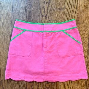 Lilly Pulitzer Pink and green scalloped Mini Skirt skirt
